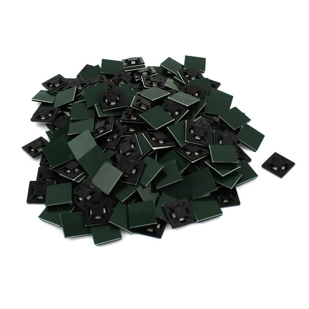 uxcell 1000 Pcs Black Self Adhesive Cable Tie Mount Base 20mm x 20mm uxcell 1000 Pcs Black Self Adhesive Cable Tie Mount Base 20mm x 20mm